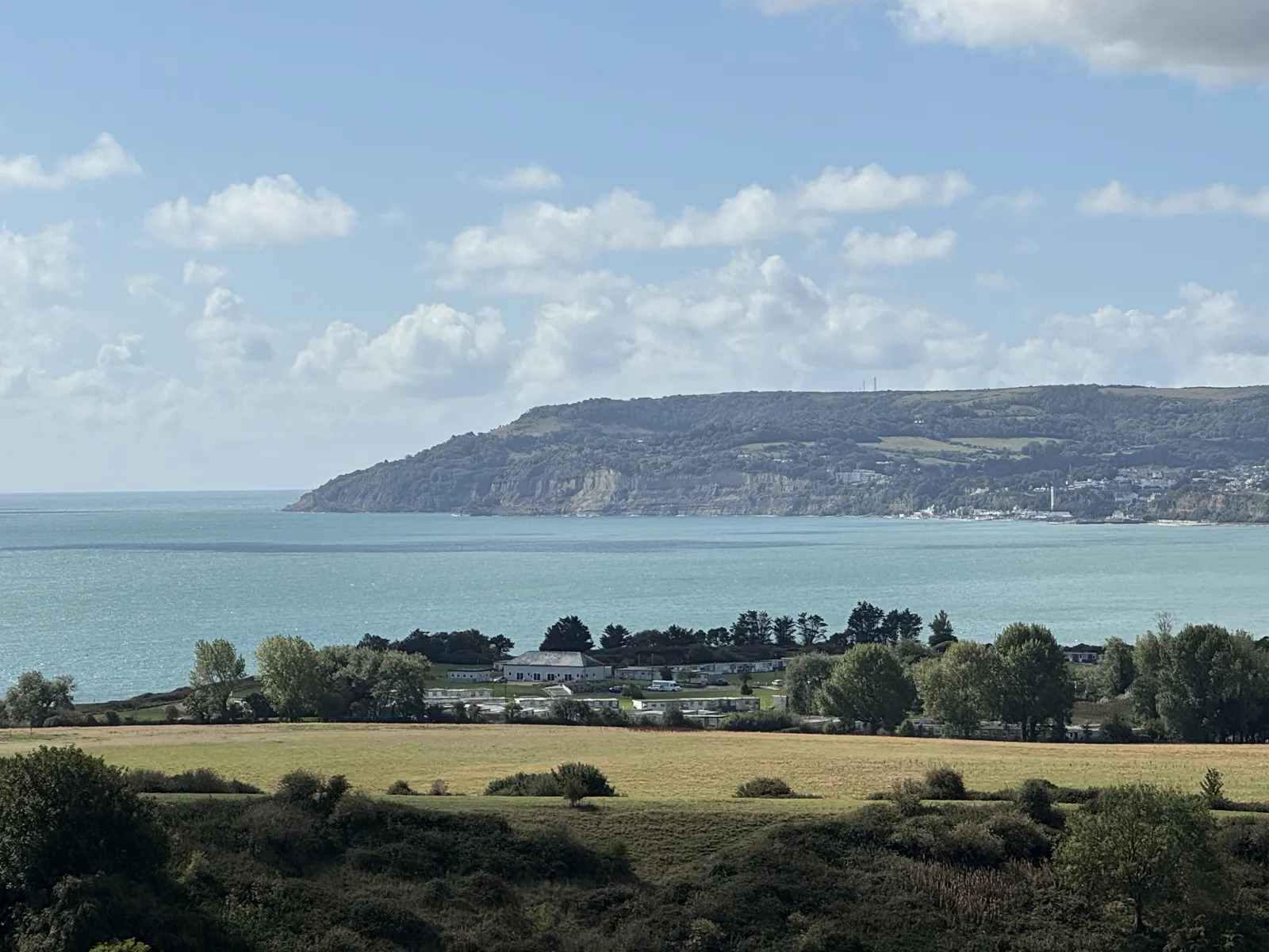 View across the bay from the hills above Yaverland